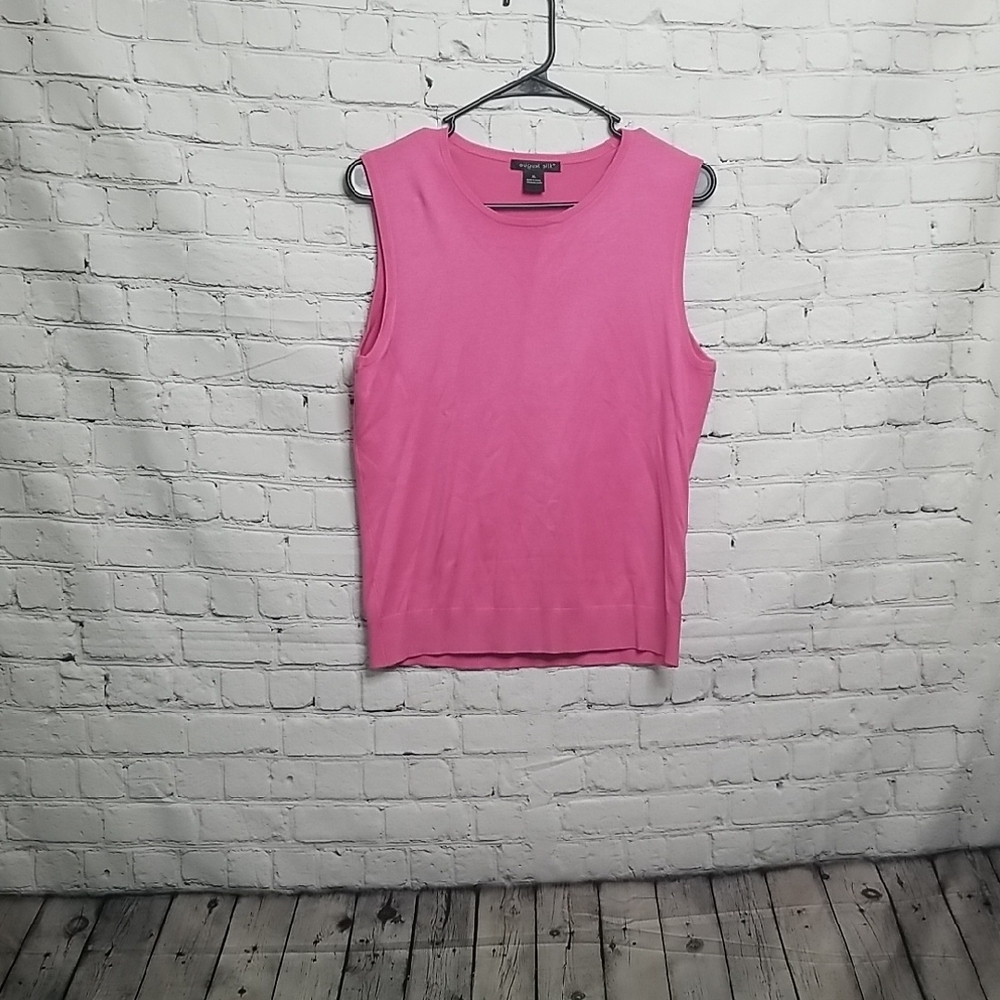 August Silk women's sleevless knit top size Xlarge in Rose color Good Condition